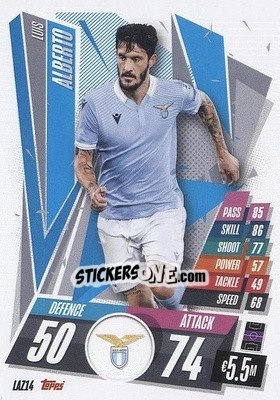 Sticker Luis Alberto - UEFA Champions League 2020-2021. Match Attax n. LAZ14 - Panini
