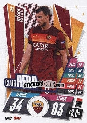 Sticker Edin Dzeko - UEFA Champions League 2020-2021. Match Attax n. ROM2 - Panini
