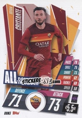 Sticker Bryan Cristante - UEFA Champions League 2020-2021. Match Attax n. ROM3 - Panini