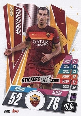 Sticker Henrikh Mkhitaryan - UEFA Champions League 2020-2021. Match Attax n. ROM5 - Panini