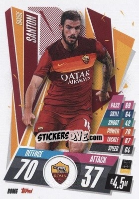 Sticker Davide Santon - UEFA Champions League 2020-2021. Match Attax n. ROM6 - Panini