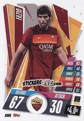 Sticker Federico Fazio - UEFA Champions League 2020-2021. Match Attax n. ROM8 - Panini
