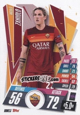 Sticker Nicolò Zaniolo - UEFA Champions League 2020-2021. Match Attax n. ROM13 - Panini