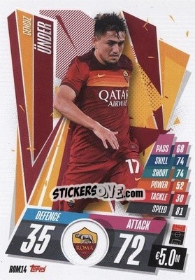 Sticker Cengiz Under - UEFA Champions League 2020-2021. Match Attax n. ROM14 - Panini