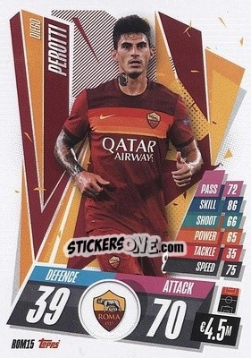 Sticker Diego Perotti - UEFA Champions League 2020-2021. Match Attax n. ROM15 - Panini