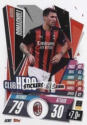 Sticker Alessio Romagnoli - UEFA Champions League 2020-2021. Match Attax n. ACM2 - Panini