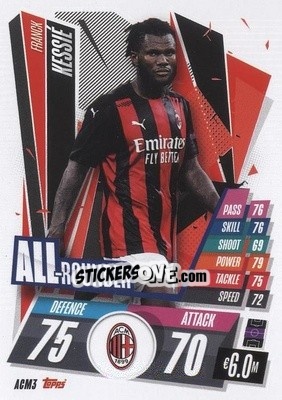 Sticker Franck Kessie - UEFA Champions League 2020-2021. Match Attax n. ACM3 - Panini