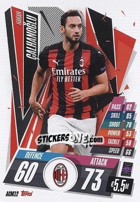 Sticker Hakan Calhanoglu - UEFA Champions League 2020-2021. Match Attax n. ACM12 - Panini