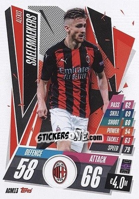 Sticker Alexis Saelemaekers - UEFA Champions League 2020-2021. Match Attax n. ACM13 - Panini