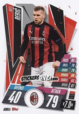 Sticker Ante Rebic - UEFA Champions League 2020-2021. Match Attax n. ACM14 - Panini