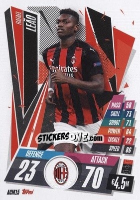 Sticker Rafael Leao - UEFA Champions League 2020-2021. Match Attax n. ACM15 - Panini