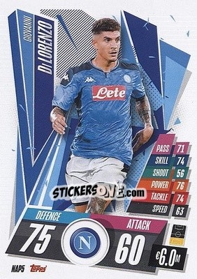 Sticker Giovanni Di Lorenzo - UEFA Champions League 2020-2021. Match Attax n. NAP5 - Panini
