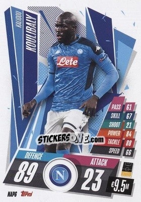 Sticker Kalidou Koulibaly - UEFA Champions League 2020-2021. Match Attax n. NAP6 - Panini