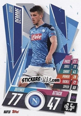 Sticker Diego Demme - UEFA Champions League 2020-2021. Match Attax n. NAP10 - Panini