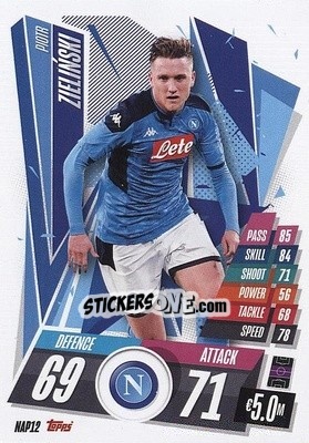 Sticker Piotr Zielinski - UEFA Champions League 2020-2021. Match Attax n. NAP12 - Panini