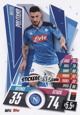 Sticker Jose Callejon - UEFA Champions League 2020-2021. Match Attax n. NAP14 - Panini