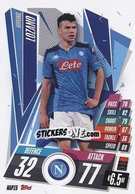 Sticker Hirving Lozano - UEFA Champions League 2020-2021. Match Attax n. NAP15 - Panini