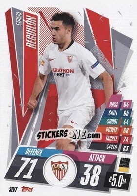 Sticker Sergio Reguilón - UEFA Champions League 2020-2021. Match Attax n. SEV7 - Panini
