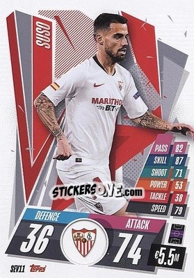 Sticker Suso - UEFA Champions League 2020-2021. Match Attax n. SEV11 - Panini