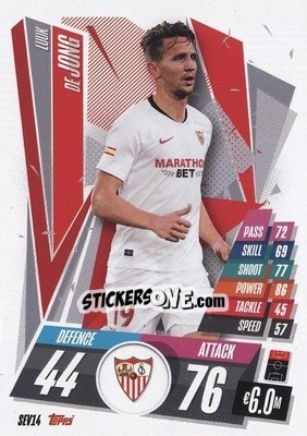 Sticker Luuk de Jong - UEFA Champions League 2020-2021. Match Attax n. SEV14 - Panini