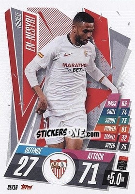 Sticker Youssef En-Nesyri - UEFA Champions League 2020-2021. Match Attax n. SEV16 - Panini