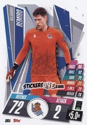 Sticker Alejandro Remiro - UEFA Champions League 2020-2021. Match Attax n. SOC4 - Panini