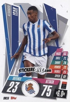 Sticker Alexander Isak - UEFA Champions League 2020-2021. Match Attax n. SOC16 - Panini