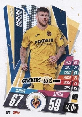 Sticker Alberto Moreno - UEFA Champions League 2020-2021. Match Attax n. VIL6 - Panini