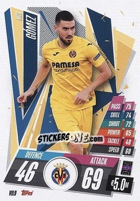 Sticker Moi Gómez - UEFA Champions League 2020-2021. Match Attax n. VIL9 - Panini