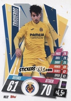 Sticker Manu Trigueros - UEFA Champions League 2020-2021. Match Attax n. VIL12 - Panini