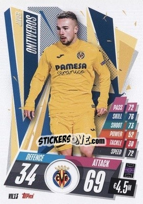 Sticker Javier Ontiveros - UEFA Champions League 2020-2021. Match Attax n. VIL13 - Panini