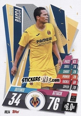 Sticker Carlos Bacca - UEFA Champions League 2020-2021. Match Attax n. VIL14 - Panini