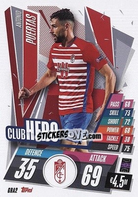 Sticker Antonio Puertas - UEFA Champions League 2020-2021. Match Attax n. GRA2 - Panini
