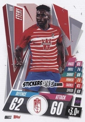 Sticker Yan Eteki - UEFA Champions League 2020-2021. Match Attax n. GRA11 - Panini