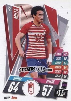 Sticker Luis Milla - UEFA Champions League 2020-2021. Match Attax n. GRA12 - Panini