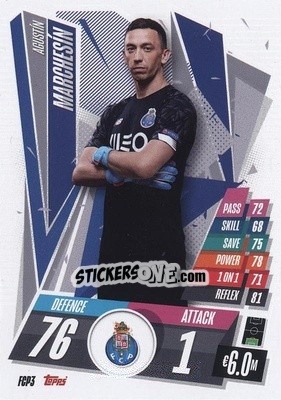 Cromo Agustín Marchesín - UEFA Champions League 2020-2021. Match Attax n. FCP3 - Panini