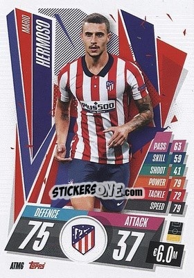 Sticker Mario Hermoso - UEFA Champions League 2020-2021. Match Attax n. ATM6 - Panini