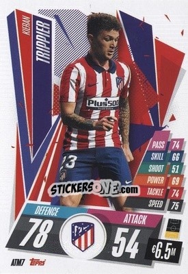 Sticker Kieran Trippier - UEFA Champions League 2020-2021. Match Attax n. ATM7 - Panini