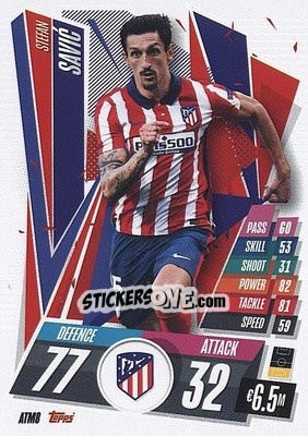 Sticker Stefan Savic - UEFA Champions League 2020-2021. Match Attax n. ATM8 - Panini