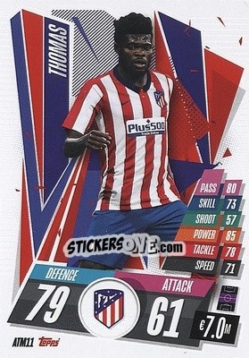 Sticker Thomas Partey - UEFA Champions League 2020-2021. Match Attax n. ATM11 - Panini