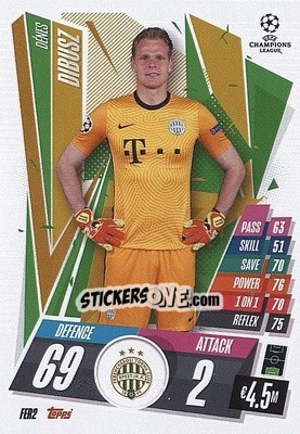 Figurina Denes Dibusz - UEFA Champions League 2020-2021. Match Attax - Panini