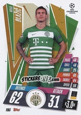 Sticker Miha Blazic - UEFA Champions League 2020-2021. Match Attax n. FER3 - Panini