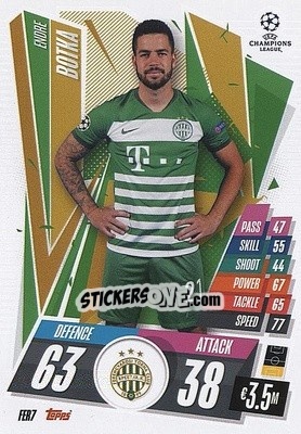 Sticker Endre Botka - UEFA Champions League 2020-2021. Match Attax n. FER7 - Panini