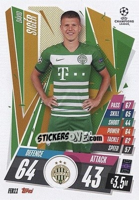 Sticker David Siger - UEFA Champions League 2020-2021. Match Attax n. FER11 - Panini