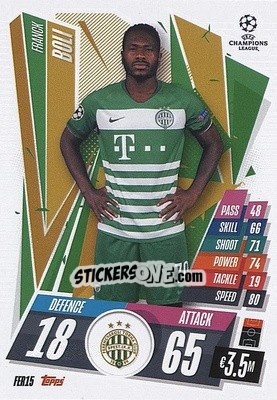 Sticker Franck Boli - UEFA Champions League 2020-2021. Match Attax n. FER15 - Panini