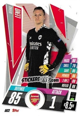 Sticker Bernd Leno - UEFA Champions League 2020-2021. Match Attax n. ARS2 - Panini