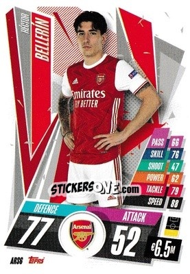 Sticker Héctor Bellerín - UEFA Champions League 2020-2021. Match Attax - Panini