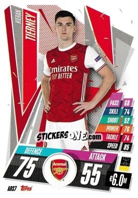 Sticker Kieran Tierney - UEFA Champions League 2020-2021. Match Attax n. ARS7 - Panini