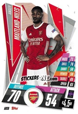 Sticker Ainsley Maitland-Niles - UEFA Champions League 2020-2021. Match Attax n. ARS8 - Panini