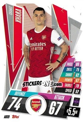 Sticker Granit Xhaka - UEFA Champions League 2020-2021. Match Attax n. ARS9 - Panini